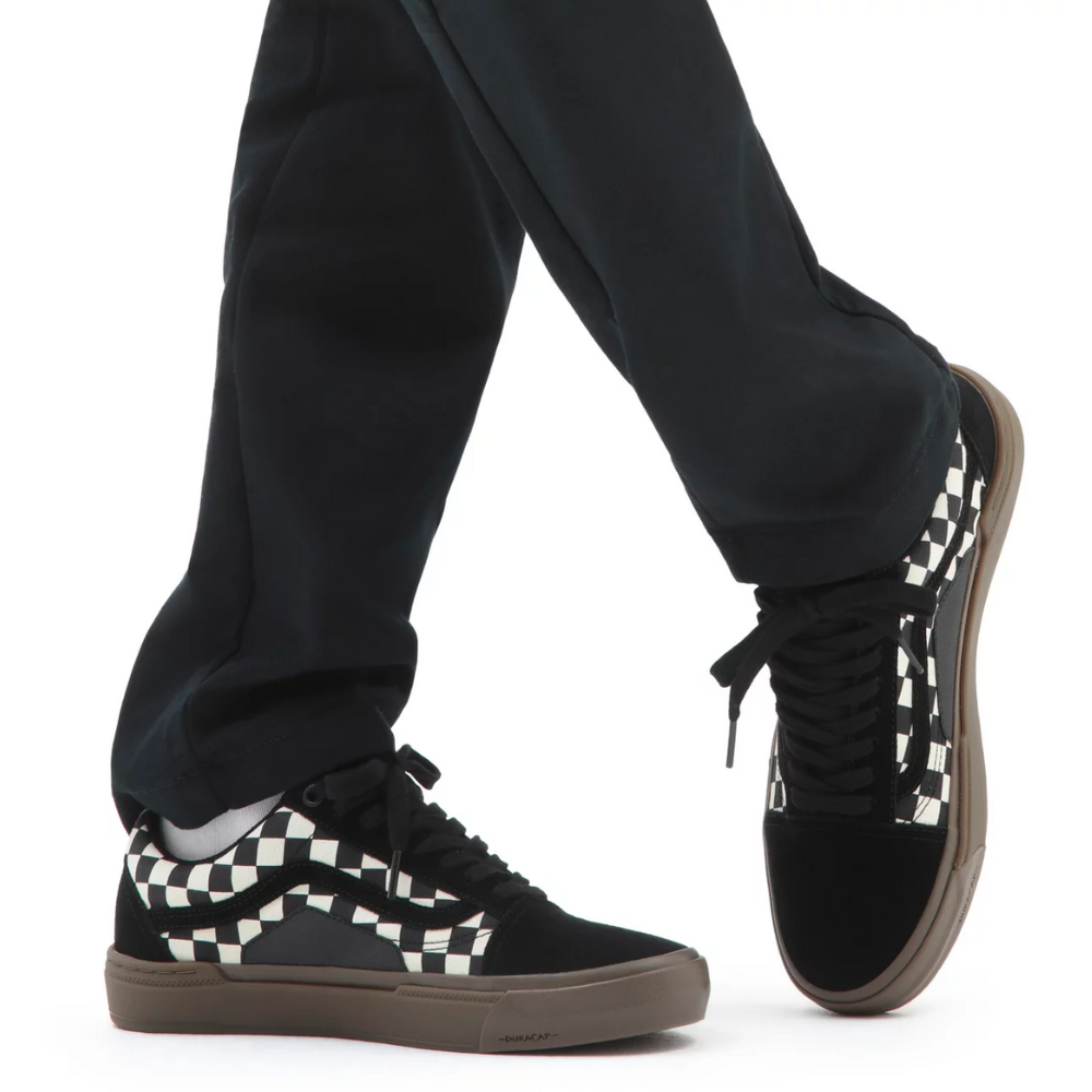 Black old clearance skool vans checkerboard