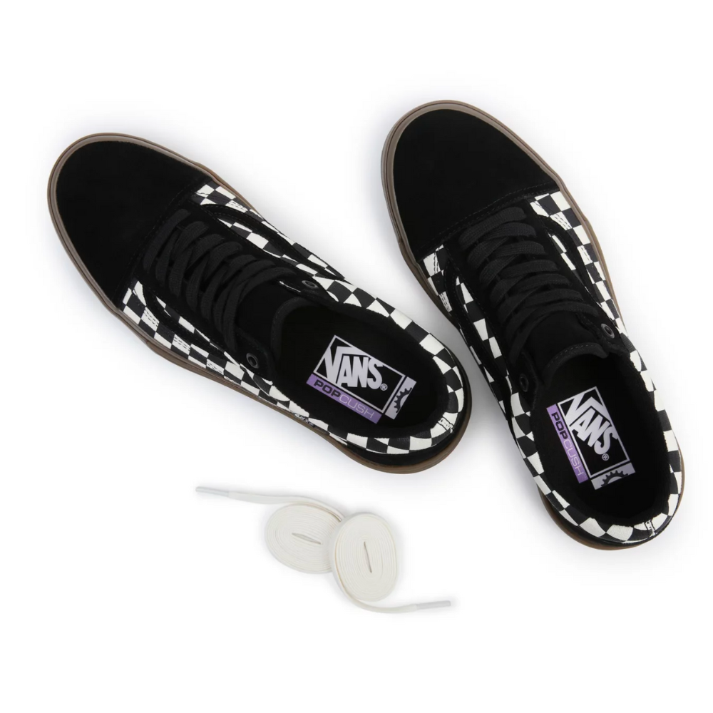 BMX Old Skool Checkerboard Black Dark Gum