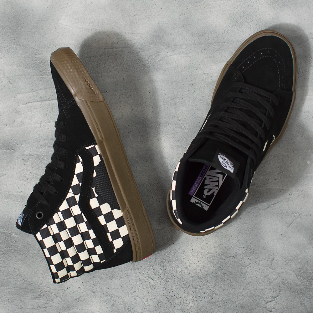 vans sk8 hi black dark gum