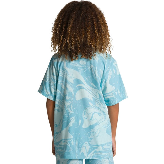 Kids Marble T-shirt Blue Glow